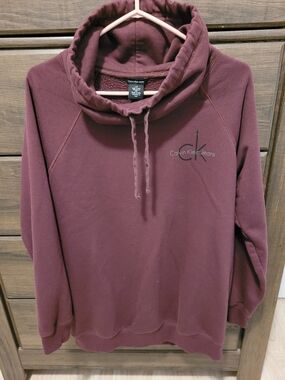 Calvin Klein Jeans Maroon Cowl Neck Sweatshirt
